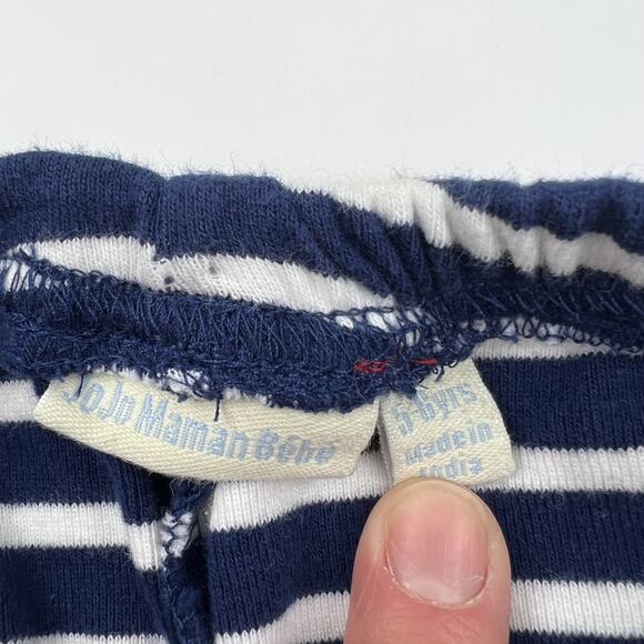 JoJo Maman Bebe Navy Striped Cropped Pants - Picture 4 of 6